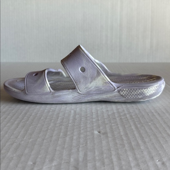 Crocs Lavender Marble 2 Strap Slide Sandals - Picture 5 of 10